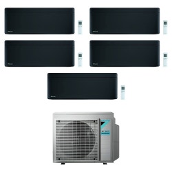 Immagine di Daikin STYLISH R32 Climatizzatore a parete penta split inverter Wi-Fi nero | unità esterna 7.8 kW unità interne 5000+7000+7000+12000+18000 BTU 5MXM90N9+CTXA[15]BB+FTXA[20|20|35|50]BB
