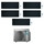 Daikin STYLISH R32 Climatizzatore a parete penta split inverter Wi-Fi nero | unità esterna 7.8 kW unità interne 5000+9000+9000+9000+12000 BTU 5MXM90N9+CTXA[15]BB+FTXA[25|25|25|35]BB