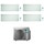 Daikin STYLISH R32 Climatizzatore a parete quadri split inverter Wi-Fi bianco | unità esterna 6.8 kW unità interne 5000+7000+7000+7000 BTU 4MXM68N9+CTXA[15]AW+FTXA[20|20|20]AW