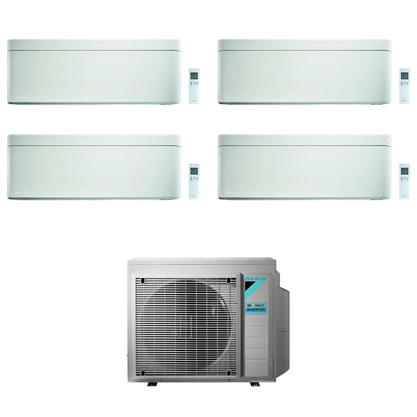 Immagine di Daikin STYLISH R32 Climatizzatore a parete quadri split inverter Wi-Fi bianco | unità esterna 6.8 kW unità interne 5000+5000+7000+9000 BTU 4MXM68N9+CTXA[15|15]AW+FTXA[20|25]AW