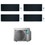 Immagine di Daikin STYLISH R32 Climatizzatore a parete quadri split inverter Wi-Fi nero | unità esterna 7.4 kW unità interne 5000+5000+9000+9000 BTU 4MXM80N9+CTXA[15|15]BB+FTXA[25|25]BB