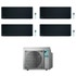 Immagine di Daikin STYLISH R32 Climatizzatore a parete quadri split inverter Wi-Fi nero | unità esterna 7.4 kW unità interne 5000+7000+7000+15000 BTU 4MXM80N9+CTXA[15]BB+FTXA[20|20|42]BB