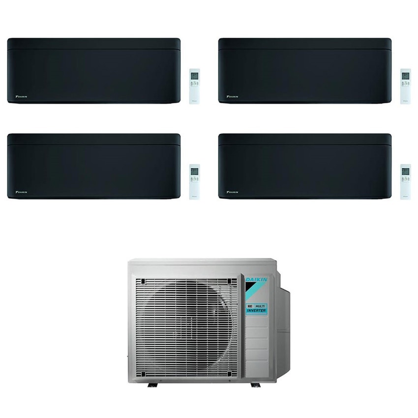 Immagine di Daikin STYLISH R32 Climatizzatore a parete quadri split inverter Wi-Fi nero | unità esterna 6.8 kW unità interne 5000+5000+5000+5000 BTU 4MXM68N9+CTXA[15|15|15|15]BB