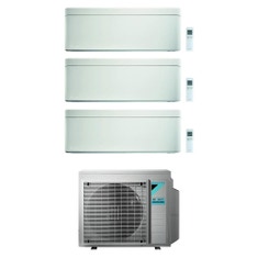 Immagine di Daikin STYLISH R32 Climatizzatore a parete trial split inverter Wi-Fi bianco | unità esterna 4 kW unità interne 5000+5000+5000 BTU 3MXM40N8+CTXA[15|15|15]AW