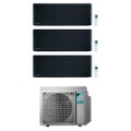 Immagine di Daikin STYLISH R32 Climatizzatore a parete trial split inverter Wi-Fi nero | unità esterna 4 kW unità interne 5000+7000+7000 BTU 3MXM40N8+CTXA[15]BB+FTXA[20|20]BB