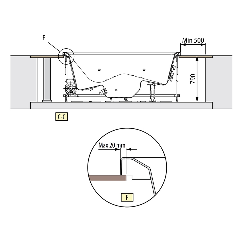 Novellini DOXL5O6-W10H DIVINA XL SPA STANDARD minipiscina idromassaggio da  esterno con cromolight+audio Bluetooth+UV, L.200 P.200 H.85, per 4 persone,  sedile colore nero, vasca colore bianco finitura lucido