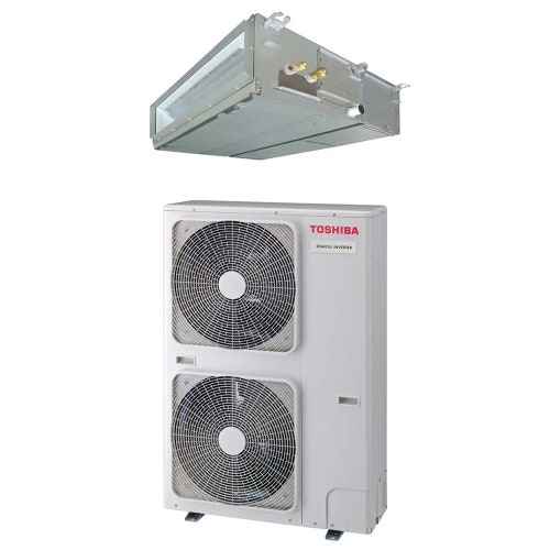 Immagine di Toshiba CANALIZZABILE STANDARD Climatizzatore canalizzabile monosplit inverter | unità esterna DIGITAL INVERTER 14 kW unità interna 48000 BTU RAV-GM1601ATP-E+RAV-HM1601BTP-E