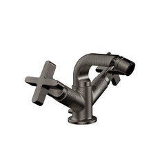 Immagine di Gessi INCISO+ gruppo bidet con flessibili di collegamento, finitura black metal brushed PVD 58127#707