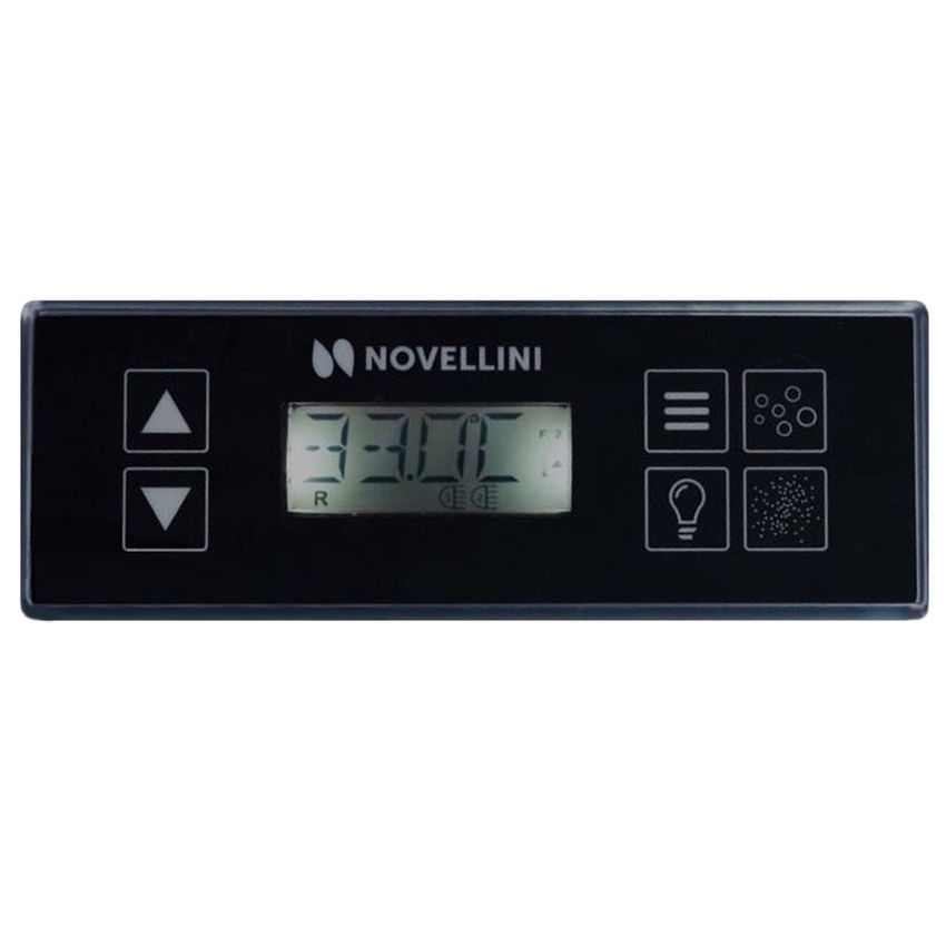Immagine di Novellini DIVINA M SPA STANDARD minipiscina idromassaggio da esterno con luci led bianche+purificazione Aquaclean (UV+ozono), L.190 P.140 H.75, per 2 persone, sedile e poggiatesta colore nero, vasca colore bianco finitura lucido DOM5O8-A0H