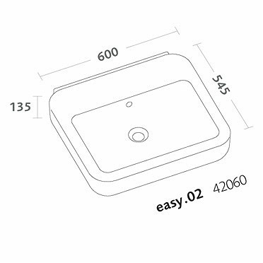 Immagine di Pozzi Ginori Easy.02 lavabo 60, bianco 42060000