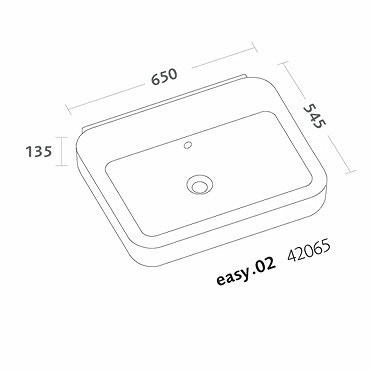 Immagine di Pozzi Ginori Easy.02 lavabo 65, bianco 42065000