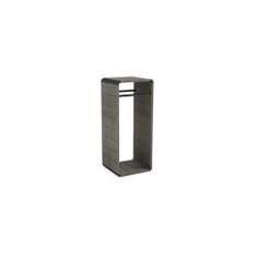 Immagine di Novellini DIVINA tavolino bordo vasca con portasalviette outdoor in multistrato di betulla con laccatura protettiva e raccordi in alluminio nero opaco e 2 barre portasalviette, finitura oxid wood TAVDOS02-P3