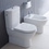 Immagine di Duravit DARLING NEW set sanitari a pavimento, vaso monoblocco con cassetta di scarico per attacco sinistra, destra o centrale alto, sedile con coperchio a chiusura rallentata, bidet con troppopieno, colore bianco finitura lucido 2138090000+2251100000