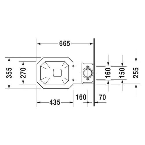 Immagine di Duravit 1930 vaso monoblocco a pavimento a cacciata, senza cassetta, con scarico verticale, UWL classe 2, colore bianco 0227010000