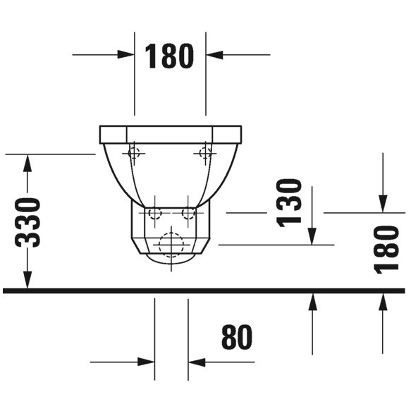 Immagine di Duravit 1930 set sanitari sospesi, vaso a cacciata, sedile con coperchio a chiusura rallentata, bidet con troppopieno, colore bianco finitura lucido 0182090000+0266100000