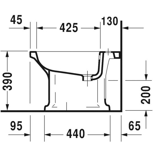 Immagine di Duravit 1930 composizione bagno: vaso monoblocco e bidet a pavimento, colore bianco + sedile del vaso con chiusura rallentata, colore bianco + cassetta di sciacquo + lavabo 60 cm con colonna + miscelatori Flaminia Evergreen, finitura cromo 0227090000-0267100000