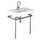 Pozzi Ginori Easy.02 composizione lavabo rettangolare 90, bianco; struttura in ottone cromato. 4203000