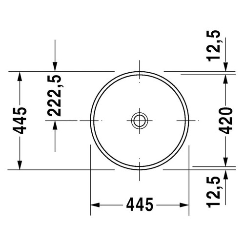Immagine di Duravit ARCHITEC lavabo Bali Ø 42 cm da incasso senza foro, per incasso sottopiano, senza troppopieno, lato inferiore smaltato, colore bianco 0319420000
