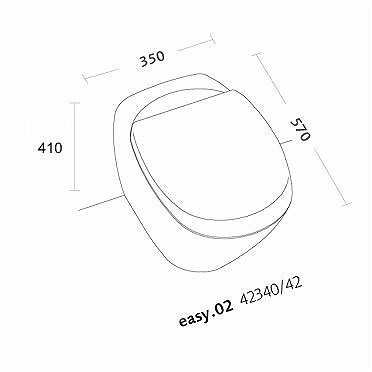 Immagine di Pozzi Ginori Easy.02 vaso con scarico multi (a parete o a pavimento), bianco. 42340000