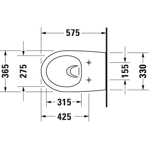 Immagine di Duravit ARCHITEC vaso sospeso Rimless® a cacciata, senza brida, senza coperchio, fabbisogno di acqua di risciacquo 4,5 l, UWL classe 1, HygieneGlaze, colore bianco 2572092000