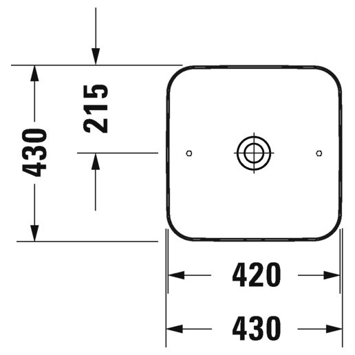Immagine di Duravit CAPE COD bacinella da appoggio soprapiano 43 cm senza troppopieno, colore bianco finitura opaco 2340433200