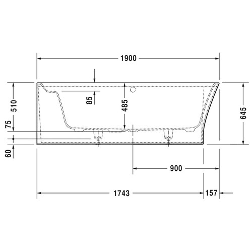 Immagine di Duravit CAPE COD vasca da bagno a incasso angolare a sinistra con rivestimento con sistema d'aria, colore bianco 700362000000000