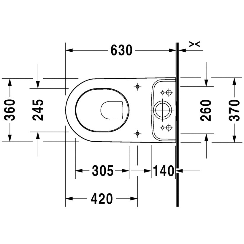 Immagine di Duravit DARLING NEW vaso monoblocco a pavimento a cacciata, senza cassetta e senza sedile, fabbisogno di acqua di risciacquo 4,5 l, UWL classe 1, colore bianco 2138090000