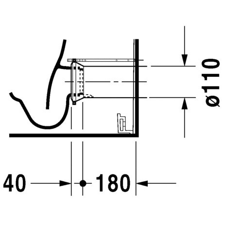 Immagine di Duravit DARLING NEW vaso monoblocco a pavimento a cacciata, senza cassetta e senza sedile, fabbisogno di acqua di risciacquo 4,5 l, UWL classe 1, colore bianco 2138090000