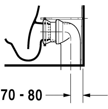 Immagine di Duravit DARLING NEW vaso monoblocco a pavimento a cacciata, senza cassetta e senza sedile, fabbisogno di acqua di risciacquo 4,5 l, UWL classe 1, colore bianco 2138090000