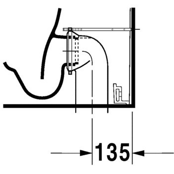 Immagine di Duravit DARLING NEW vaso monoblocco a pavimento a cacciata, senza cassetta e senza sedile, fabbisogno di acqua di risciacquo 4,5 l, UWL classe 1, colore bianco 2138090000