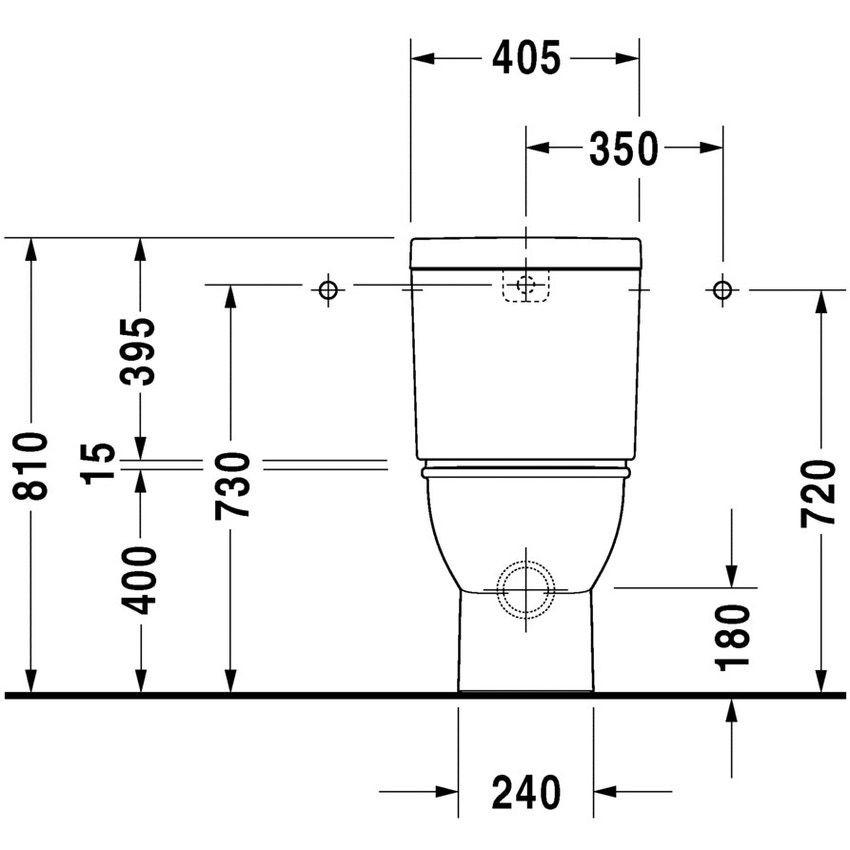 Immagine di Duravit DARLING NEW vaso monoblocco a pavimento a cacciata, senza cassetta e senza sedile, fabbisogno di acqua di risciacquo 4,5 l, UWL classe 1, HygieneGlaze, colore bianco 2138092000