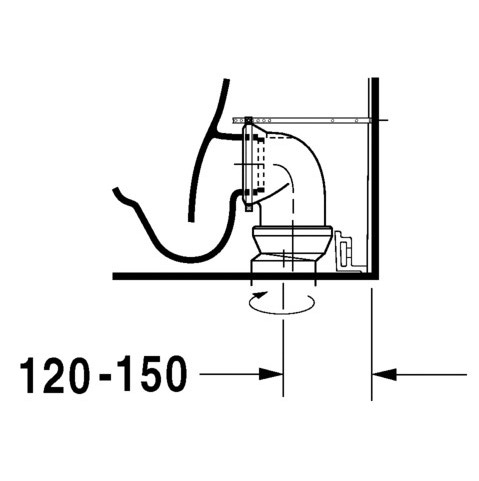 Immagine di Duravit DARLING NEW vaso monoblocco a pavimento a cacciata, senza cassetta e senza sedile, fabbisogno di acqua di risciacquo 4,5 l, UWL classe 1, HygieneGlaze, colore bianco 2138092000