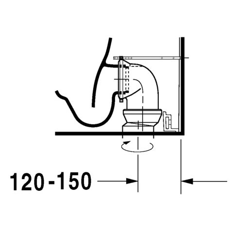 Immagine di Duravit DARLING NEW vaso monoblocco a pavimento a cacciata, senza cassetta e senza sedile, fabbisogno di acqua di risciacquo 4,5 l, UWL classe 1, HygieneGlaze, colore bianco 2138092000