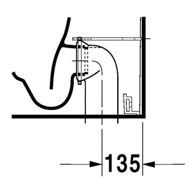 Immagine di Duravit DARLING NEW vaso monoblocco a pavimento a cacciata, senza cassetta e senza sedile, fabbisogno di acqua di risciacquo 4,5 l, UWL classe 1, HygieneGlaze, colore bianco 2138092000