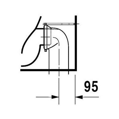 Immagine di Duravit DARLING NEW vaso a pavimento, a cacciata, a filo parete, con scarico orizzontale, fabbisogno di acqua di risciacquo 4,5 l, UWL classe 1, WonderGliss, colore bianco 21390900001