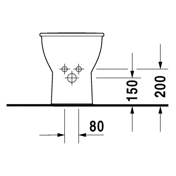 Immagine di Duravit DARLING NEW bidet a pavimento monoforo, con troppopieno, con bordo per rubinetteria, colore bianco 2251100000