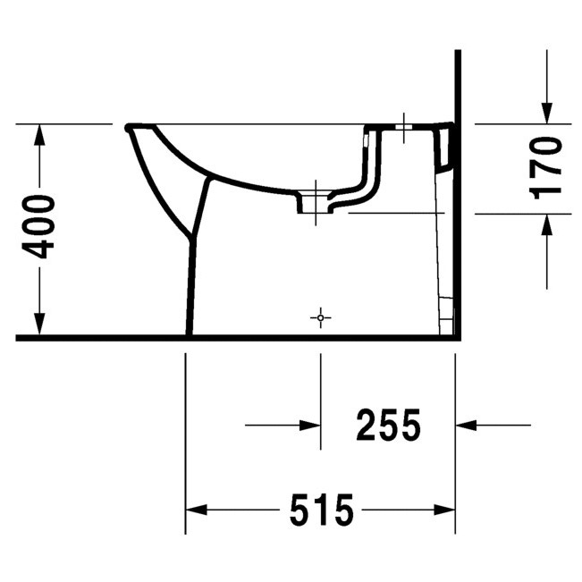 Immagine di Duravit DARLING NEW bidet a pavimento monoforo, con troppopieno, con bordo per rubinetteria, colore bianco 2251100000
