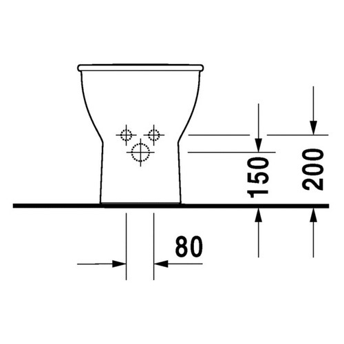 Immagine di Duravit DARLING NEW bidet a pavimento monoforo, con troppopieno, con bordo per rubinetteria, WonderGliss, colore bianco 22511000001