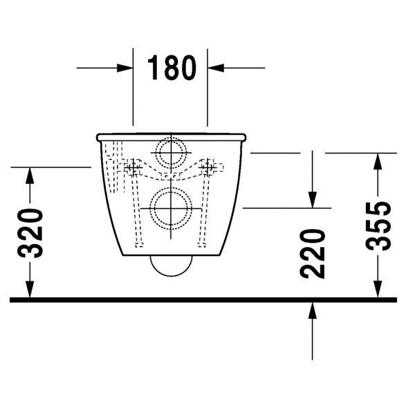 Immagine di Duravit DARLING NEW vaso sospeso a cacciata, senza sedile, fabbisogno di acqua di risciacquo 4,5 l, UWL classe 1, WonderGliss, colore bianco 25450900001