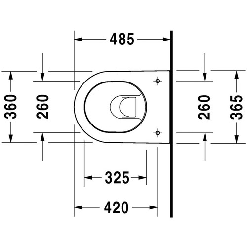 Immagine di Duravit DARLING NEW vaso sospeso Compact a cacciata, senza sedile, fabbisogno di acqua di risciacquo 4,5 l, UWL classe 1, colore bianco 2549090000