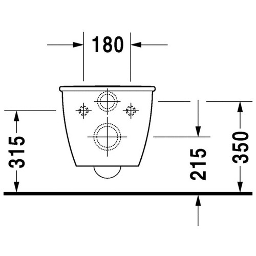 Immagine di Duravit DARLING NEW vaso sospeso Compact a cacciata, senza sedile, fabbisogno di acqua di risciacquo 4,5 l, UWL classe 1, colore bianco 2549090000
