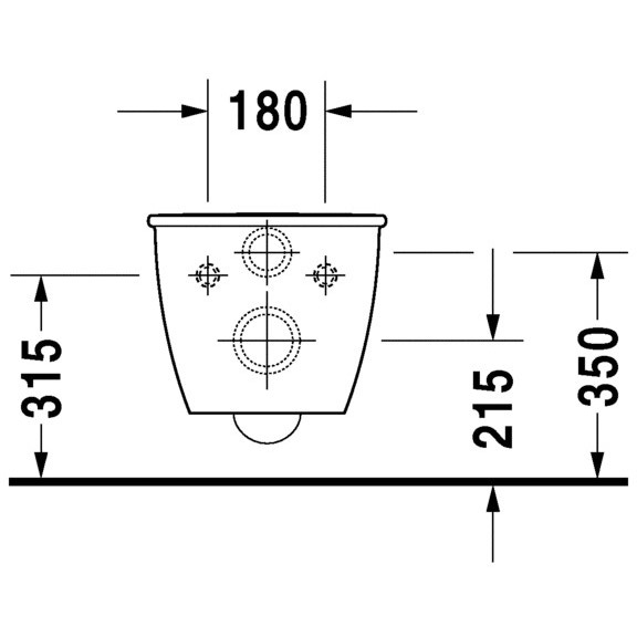 Immagine di Duravit DARLING NEW vaso sospeso Compact a cacciata, senza sedile, fabbisogno di acqua di risciacquo 4,5 l, UWL classe 1, WonderGliss, colore bianco 25490900001
