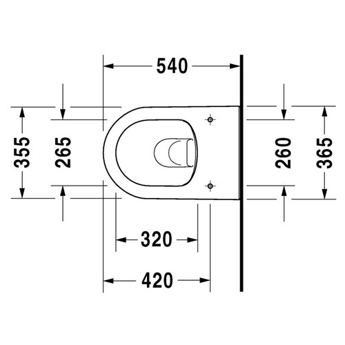 Immagine di Duravit DARLING NEW vaso sospeso Rimless®, a cacciata, senza brida, senza sedile, fabbisogno di acqua di risciacquo 4,5 l, UWL classe 1, colore bianco 2557090000