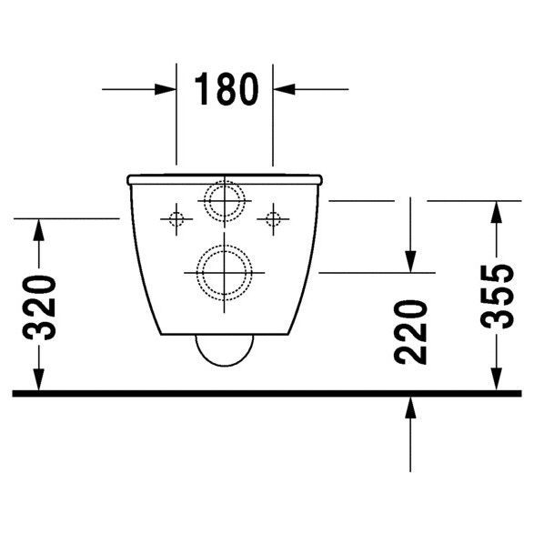 Immagine di Duravit DARLING NEW vaso sospeso Rimless®, a cacciata, senza brida, senza sedile, fabbisogno di acqua di risciacquo 4,5 l, UWL classe 1, WonderGliss, colore bianco 25570900001