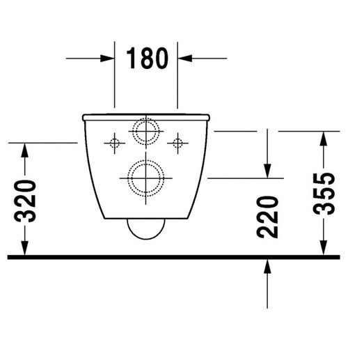 Immagine di Duravit DARLING NEW vaso sospeso Rimless®, a cacciata, senza brida, senza sedile, fabbisogno di acqua di risciacquo 4,5 l, UWL classe 1, HygieneGlaze, colore bianco 2557092000