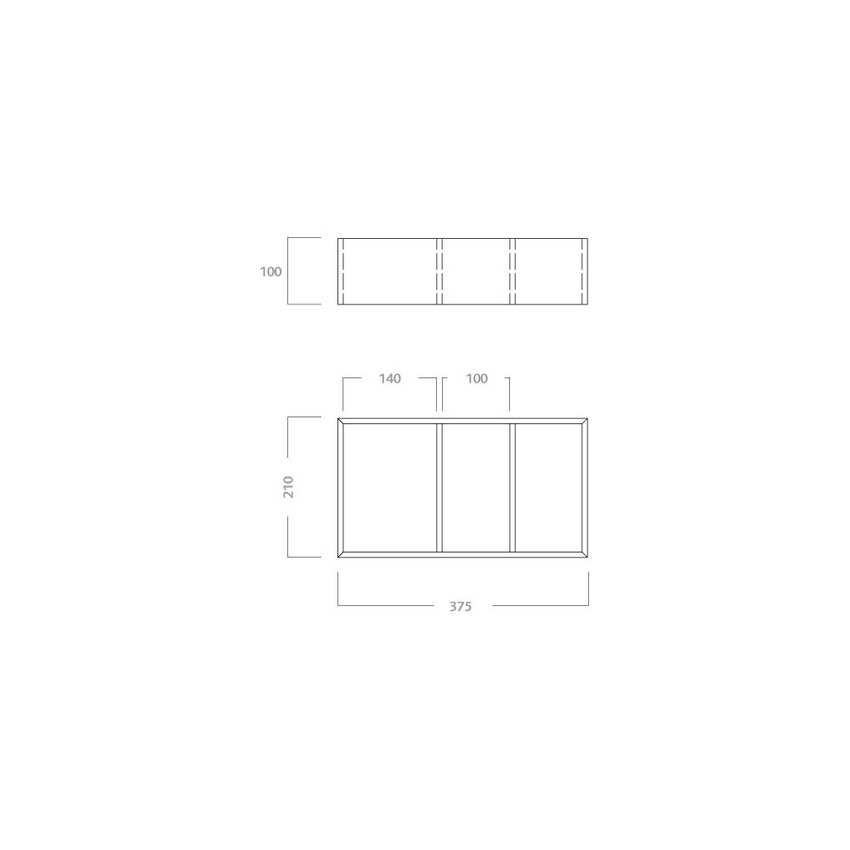 Immagine di Pozzi Ginori Tower divisore portaoggetti 210 per cassettoni inferiori, finitura rovere grigio texturizzato 84817098
