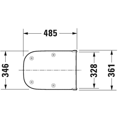 Immagine di Duravit D-CODE sedile con coperchio per vaso Vital, versione allungata con cerniere in acciaio inox, rimovibile, con chiusura rallentata, colore bianco 0060390000