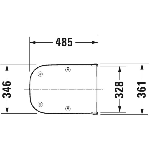 Immagine di Duravit D-CODE sedile con coperchio per vaso Vital, versione allungata con cerniere in acciaio inox, rimovibile, con chiusura rallentata, colore bianco 0060390000