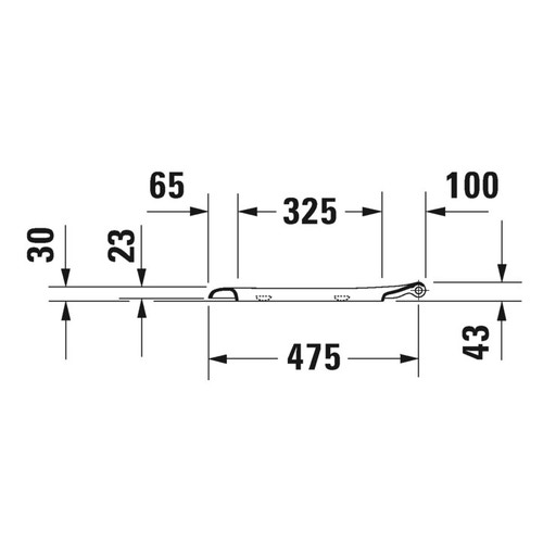 Immagine di Duravit D-CODE sedile senza coperchio per vaso Vital, versione allungata, senza chiusura rallentata, con cerniere in acciaio inox, colore bianco 0060710000