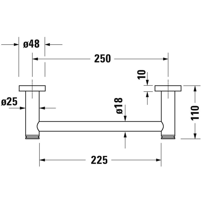 Immagine di Duravit D-CODE maniglione, finitura cromo 0099141000